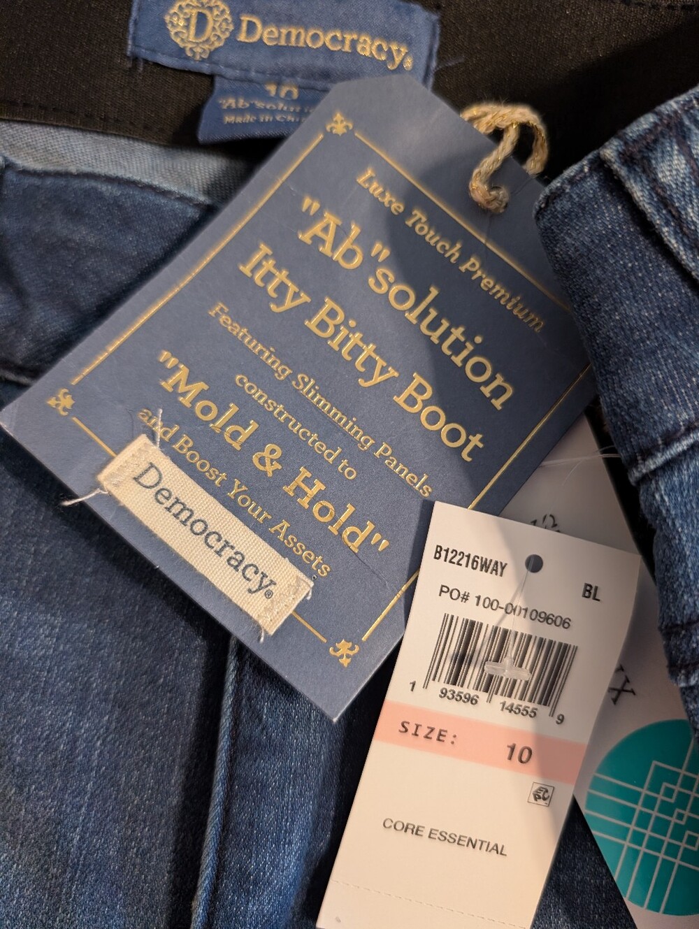 Democracy "AB"Solution Itty Bitty Boot Jeans *10 * NWT - Picture 5 of 5